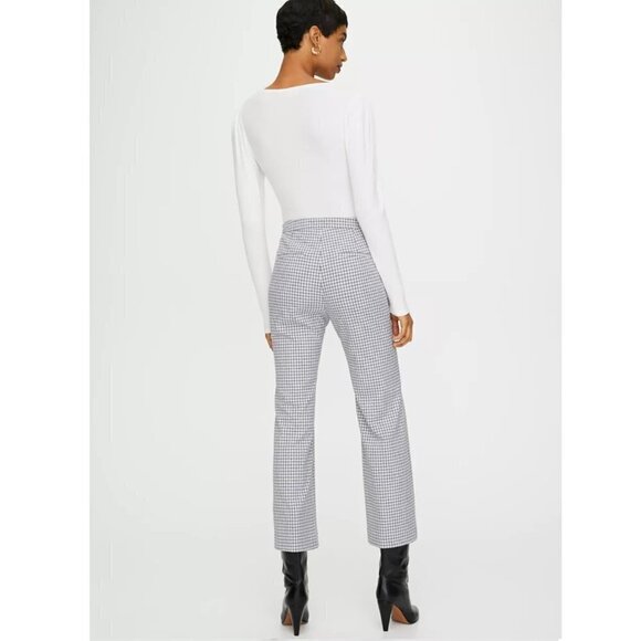 Aritzia Wilfred Kick Flare Pant High-Waisted Gingham Pant Size 0 - Picture 2 of 9